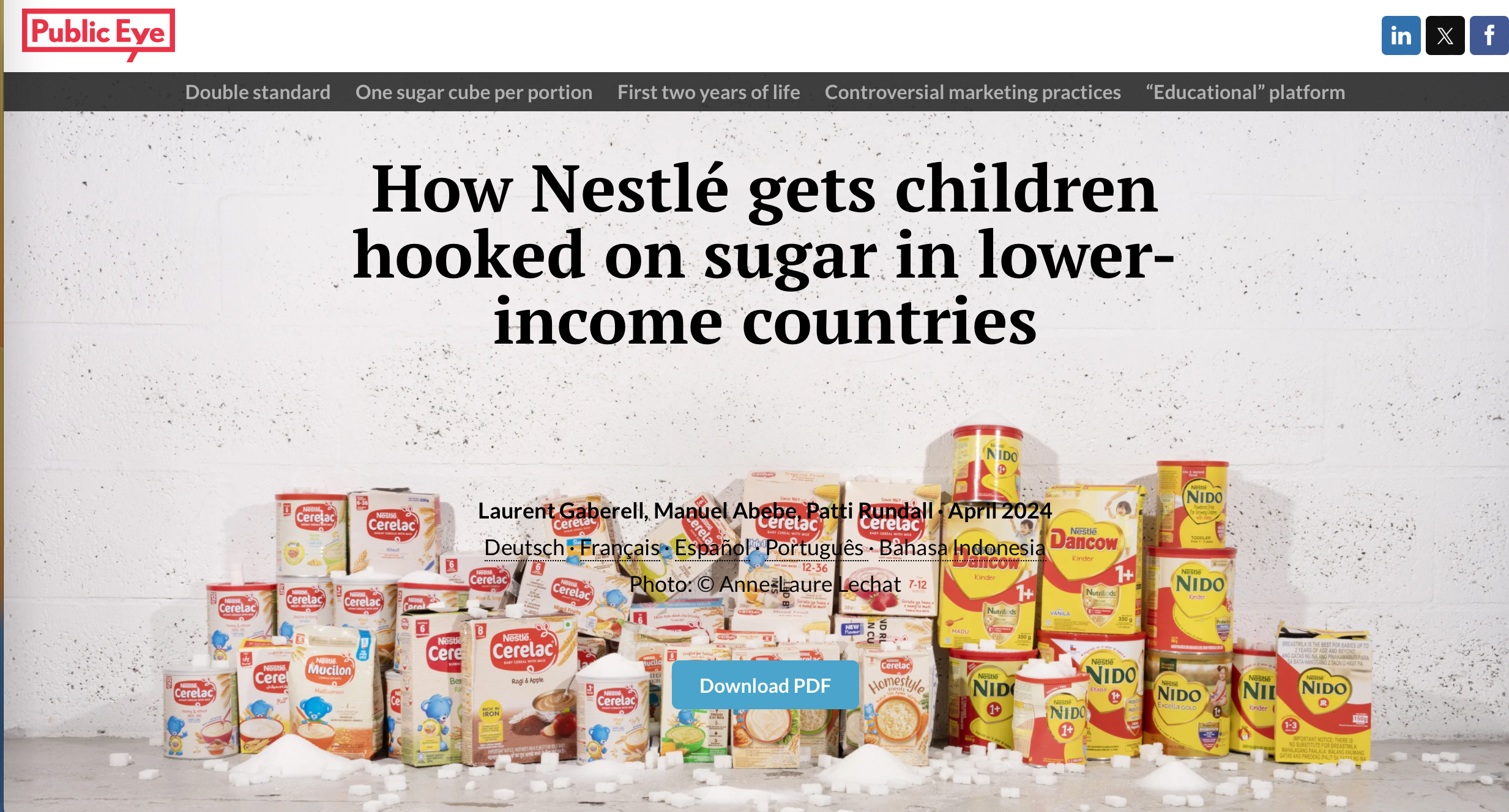 Nestlé double standards exposed